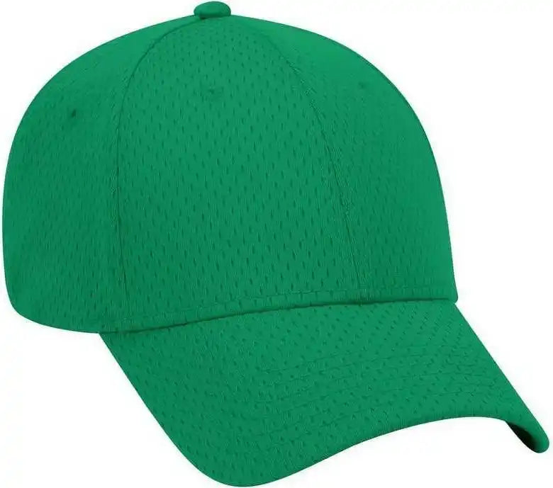 Otto 19-366 Polyester Pro Mesh Gray Undervisor Low Profile Style Structured Firm Front Panel Cap - Kelly - one Size
