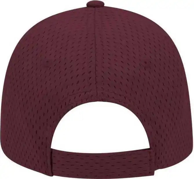 Otto 19-366 Polyester Pro Mesh Gray Undervisor Low Profile Style Structured Firm Front Panel Cap - Maroon - one Size