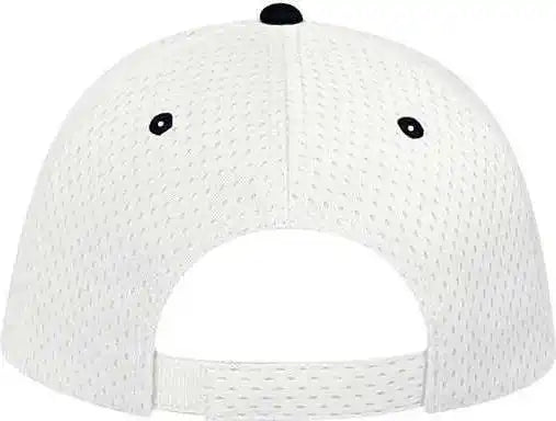 Otto 19-366 Polyester Pro Mesh Gray Undervisor Low Profile Style Structured Firm Front Panel Cap - Black White