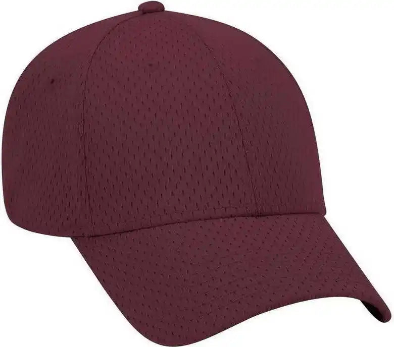 Otto 19-366 Polyester Pro Mesh Gray Undervisor Low Profile Style Structured Firm Front Panel Cap - Maroon - one Size