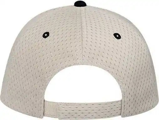 Otto 19-366 Polyester Pro Mesh Gray Undervisor Low Profile Style Structured Firm Front Panel Cap - Black Khaki