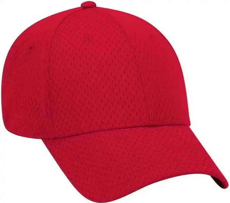 Otto 19 366 Polyester Pro Mesh Gray Undervisor Low Profile Style Structured Firm Front Panel Cap Red / one Size Fits