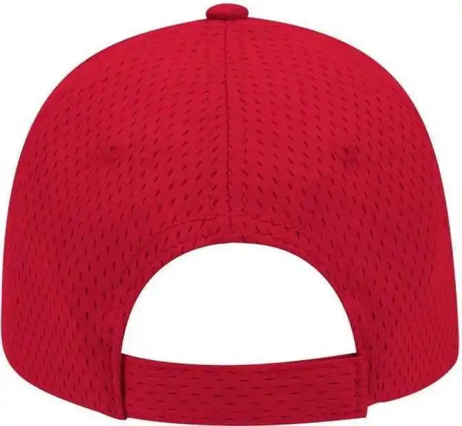 Otto 19 366 Polyester Pro Mesh Gray Undervisor Low Profile Style Structured Firm Front Panel Cap Red / one Size Fits