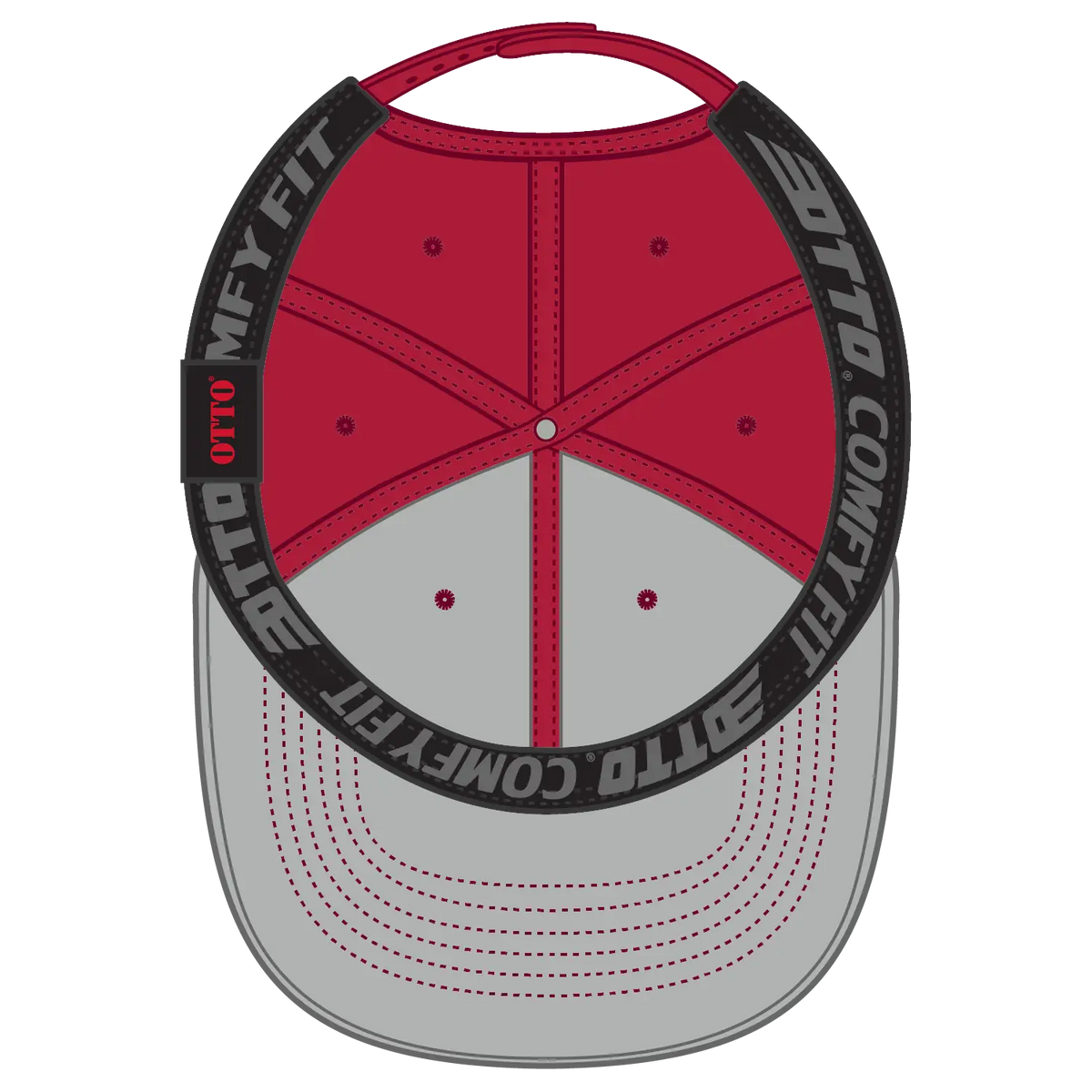 Otto 19-4 ?Otto Comfy Fit’ 6 Panel Low Profile Baseball Cap - Red - 7 3/8’’ - 5/8’’