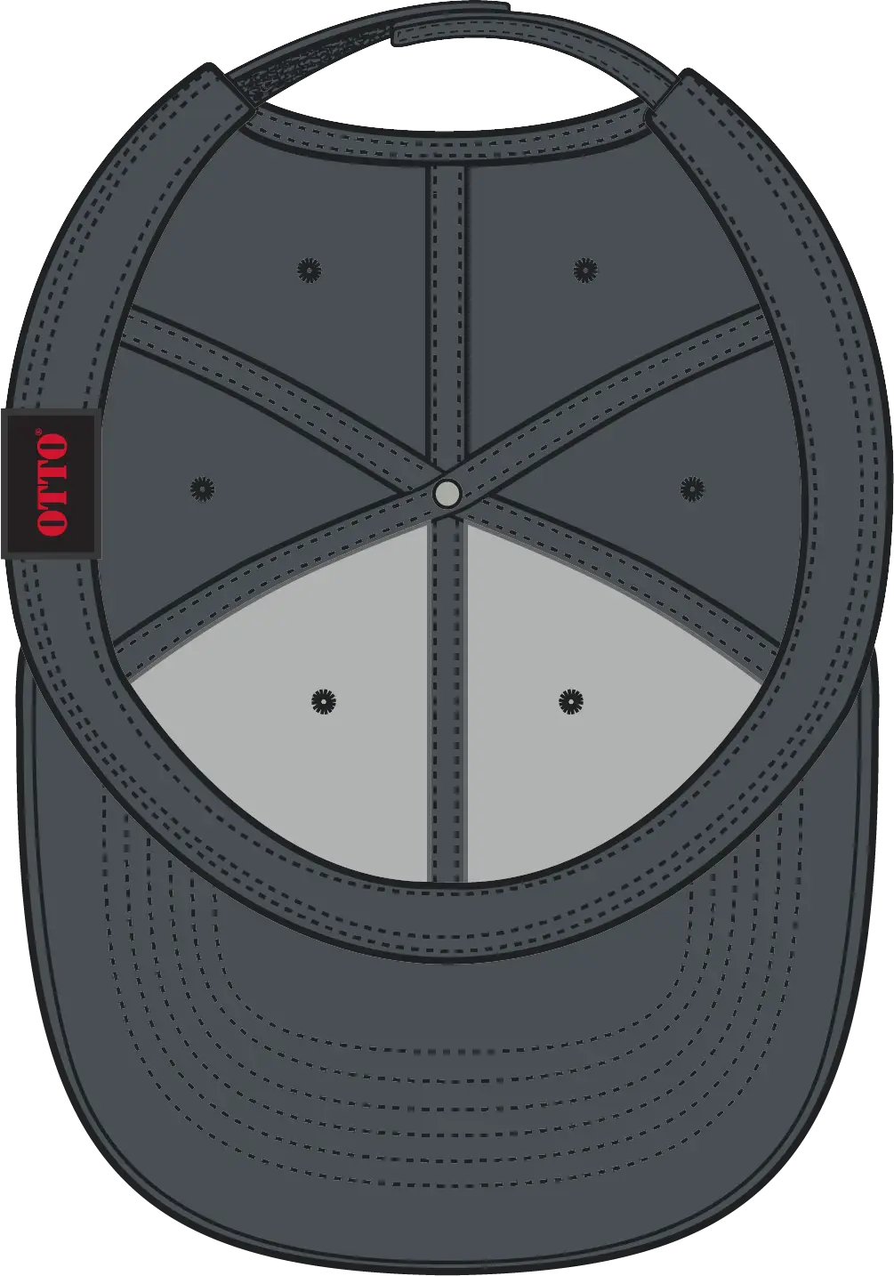 Otto 19-503 6 Panel Low Profile Baseball Cap - Char. Gray - 1/2’’ - 7 5/8’’