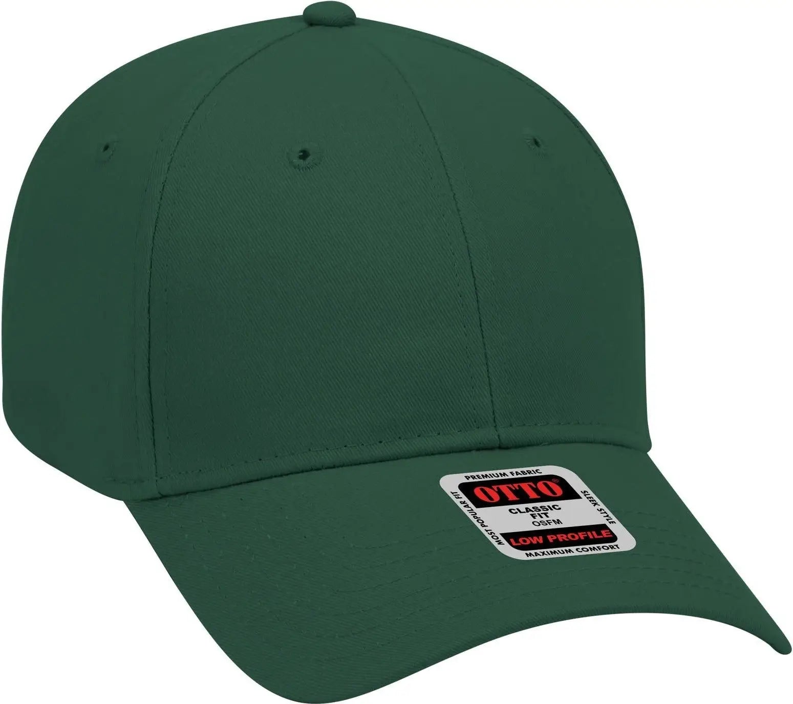 Otto 19-503 6 Panel Low Profile Baseball Cap - Dk. Green
