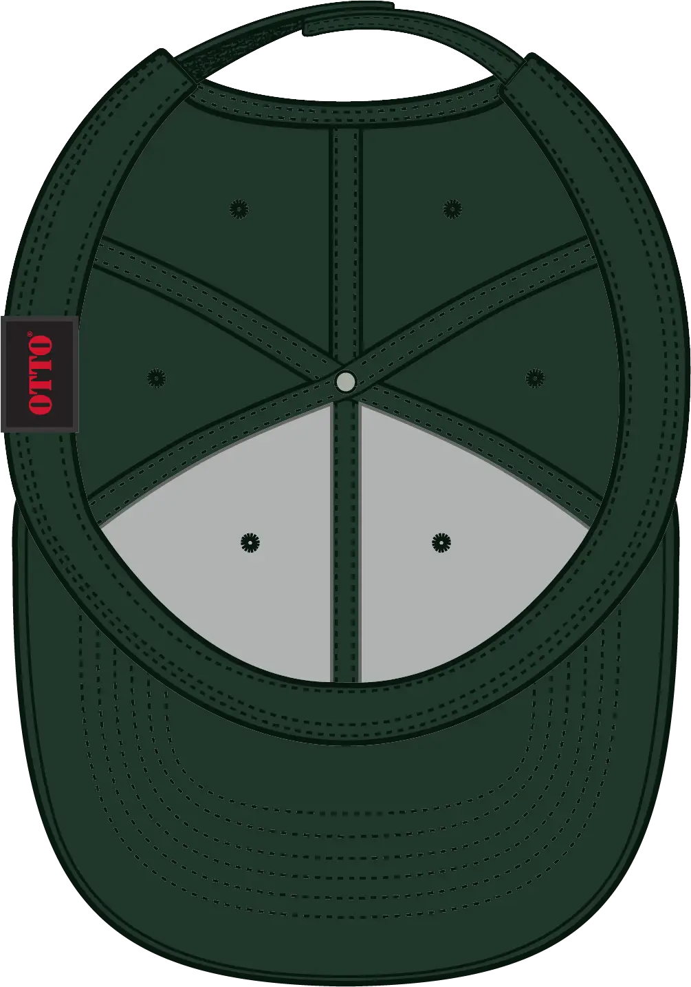 Otto 19-503 6 Panel Low Profile Baseball Cap - Dk. Green