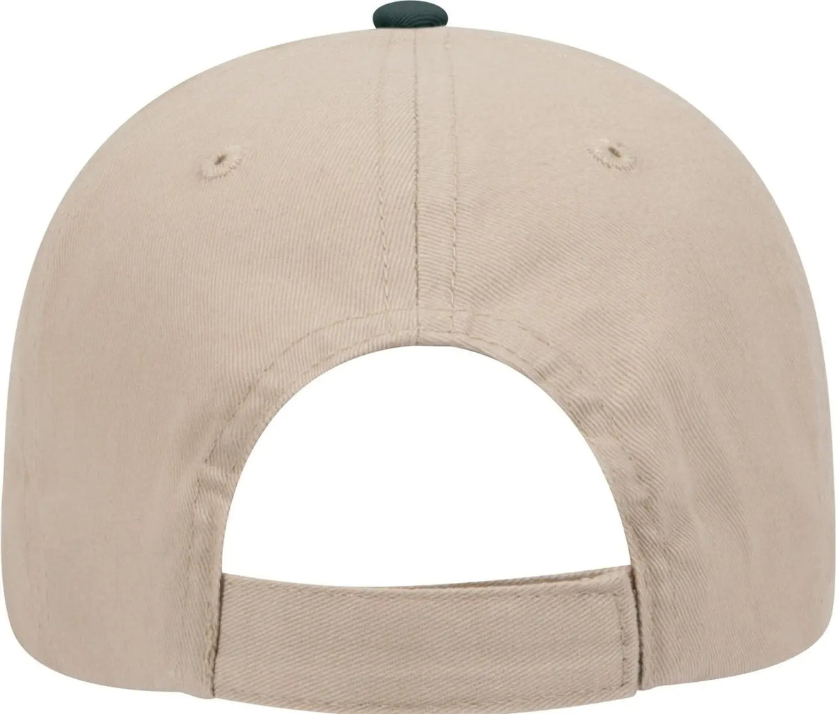 Otto 19-503 6 Panel Low Profile Baseball Cap - Dk.grn/kha - 1/2’’ - 7 5/8’’