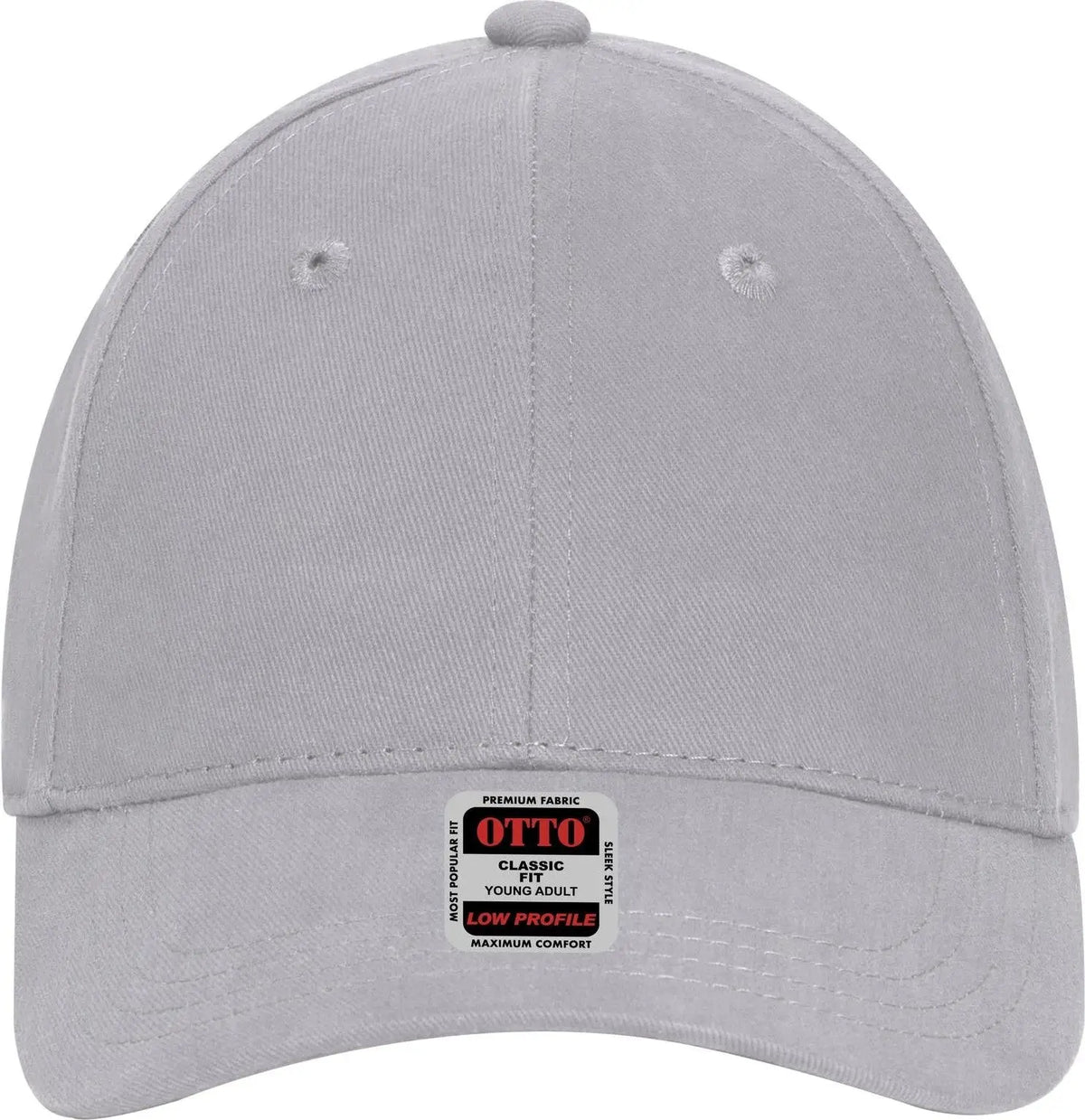 Otto 19-503 6 Panel Low Profile Baseball Cap - Gray