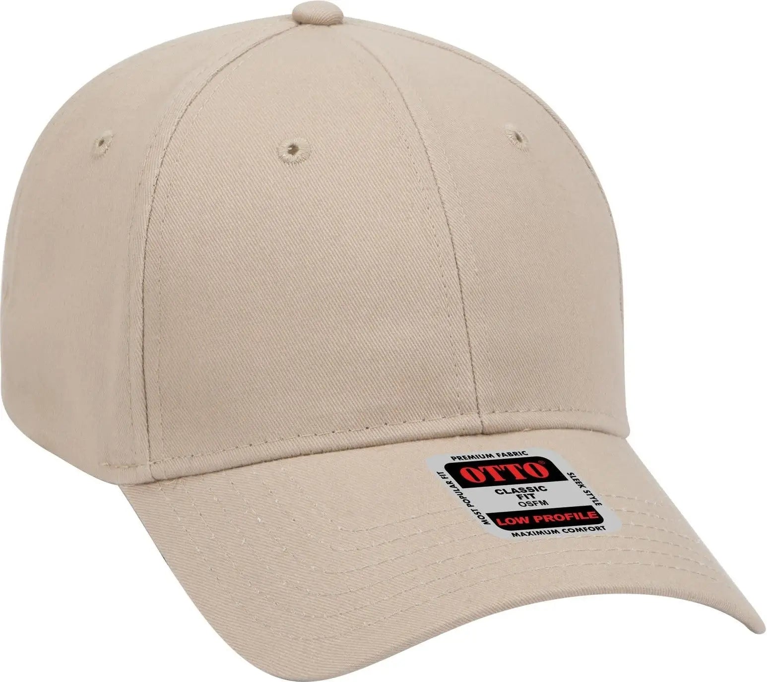 Otto 19-503 6 Panel Low Profile Baseball Cap - Khaki