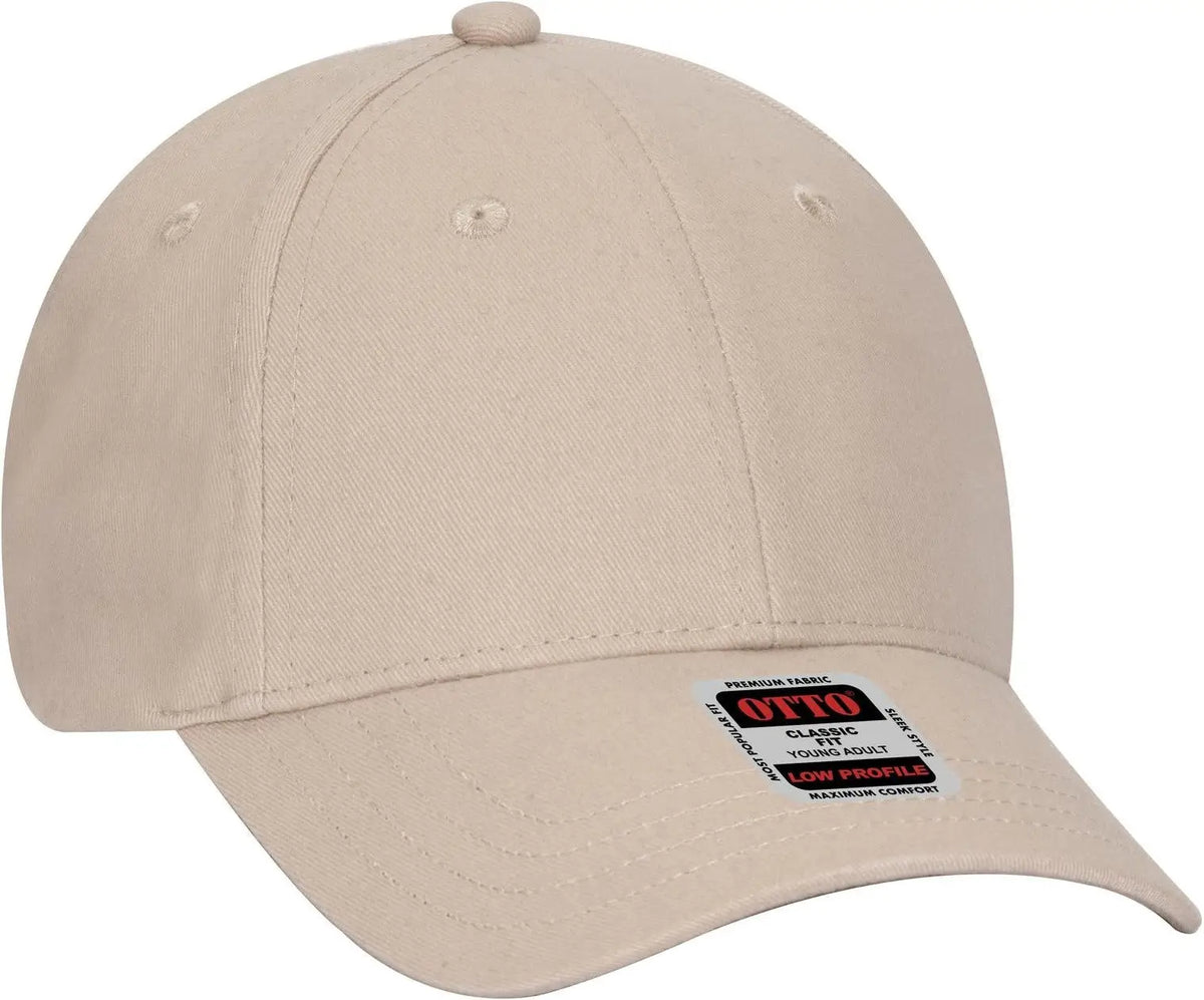 Otto 19-503 6 Panel Low Profile Baseball Cap - Khaki