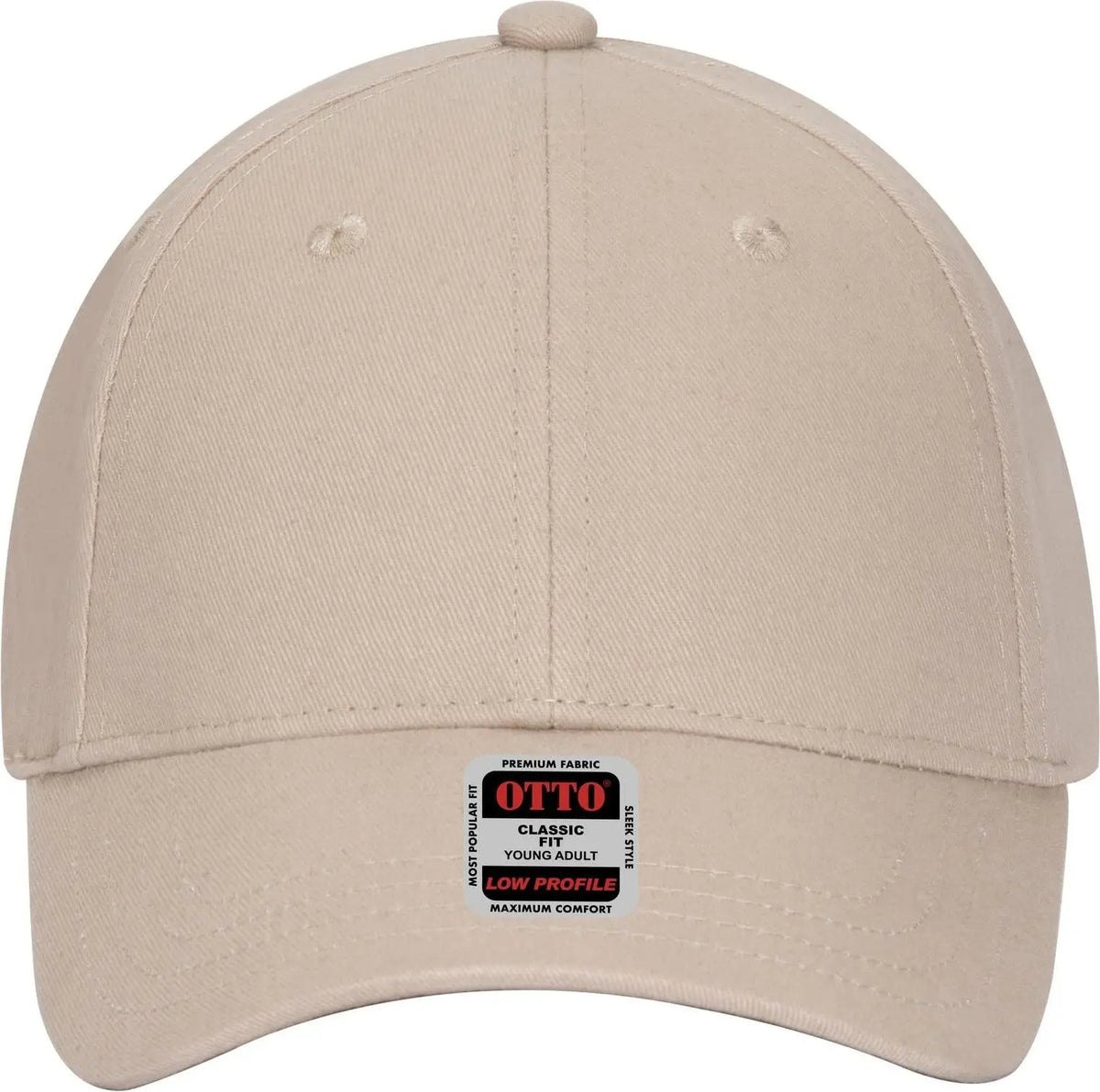 Otto 19-503 6 Panel Low Profile Baseball Cap - Khaki