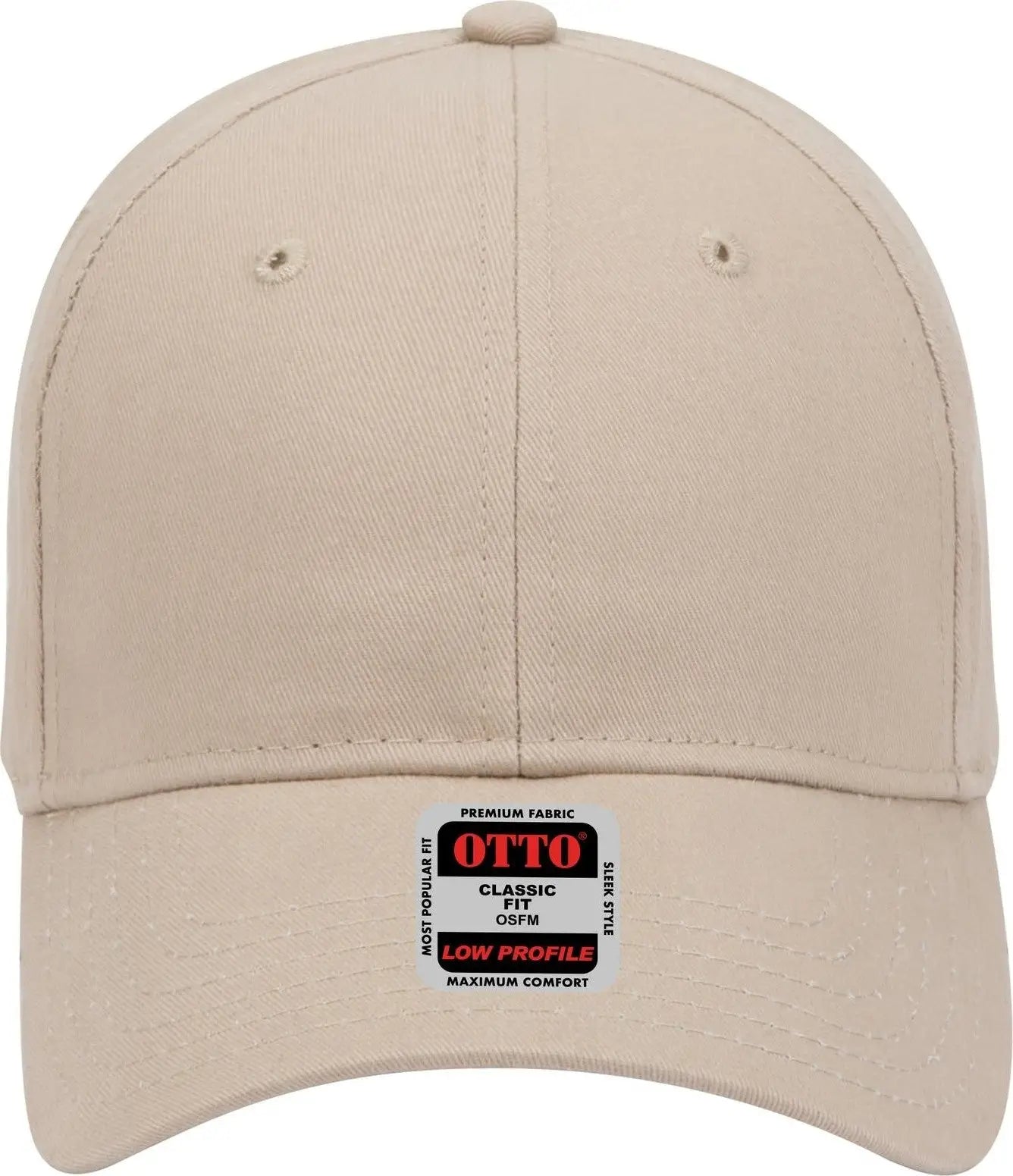 Otto 19-503 6 Panel Low Profile Baseball Cap - Khaki