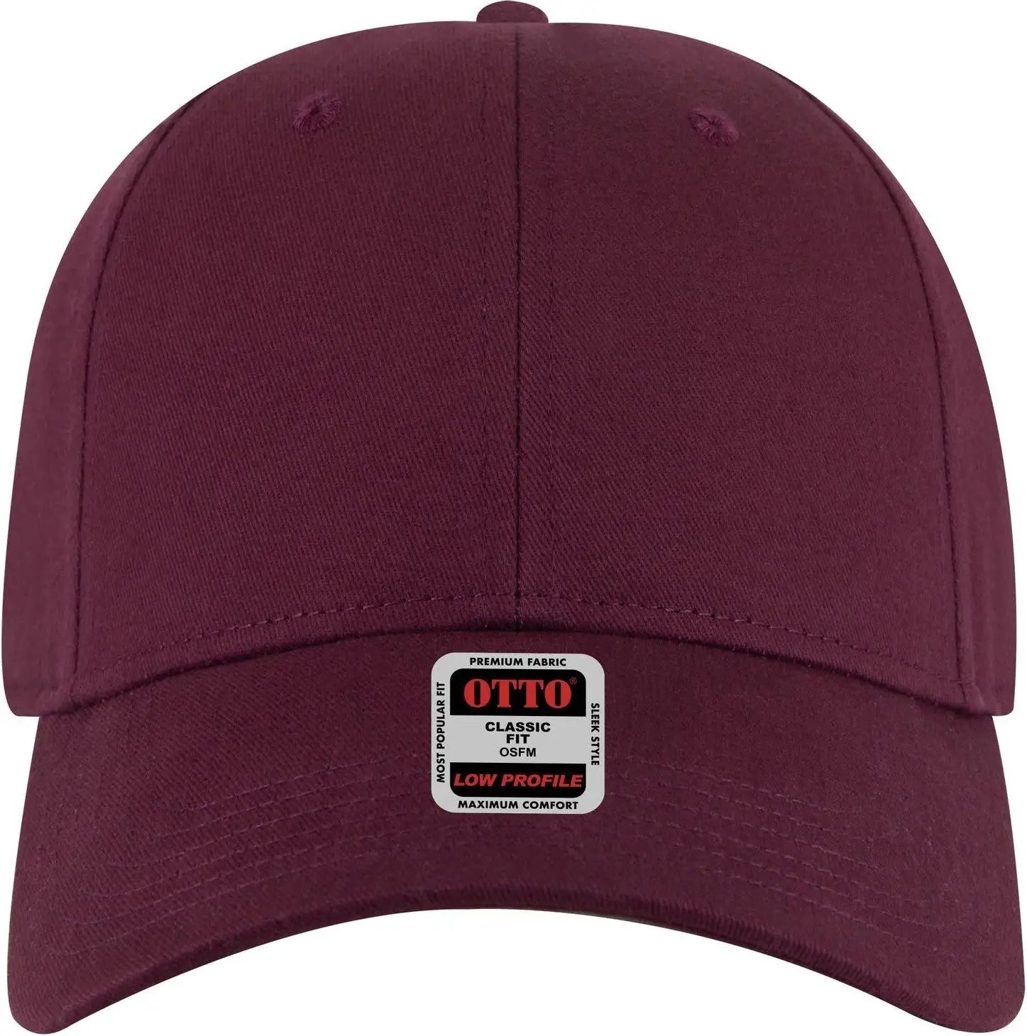 Otto 19-503 6 Panel Low Profile Baseball Cap - Maroon