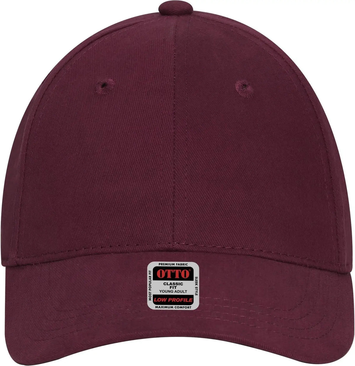 Otto 19-503 6 Panel Low Profile Baseball Cap - Maroon