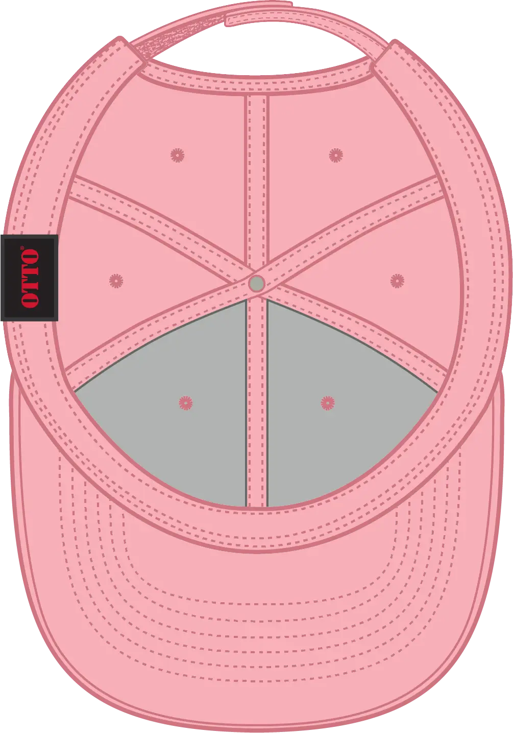 Otto 19-503 6 Panel Low Profile Baseball Cap - Pink