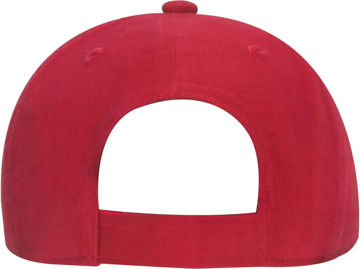 Otto 19-503 6 Panel Low Profile Baseball Cap - Red