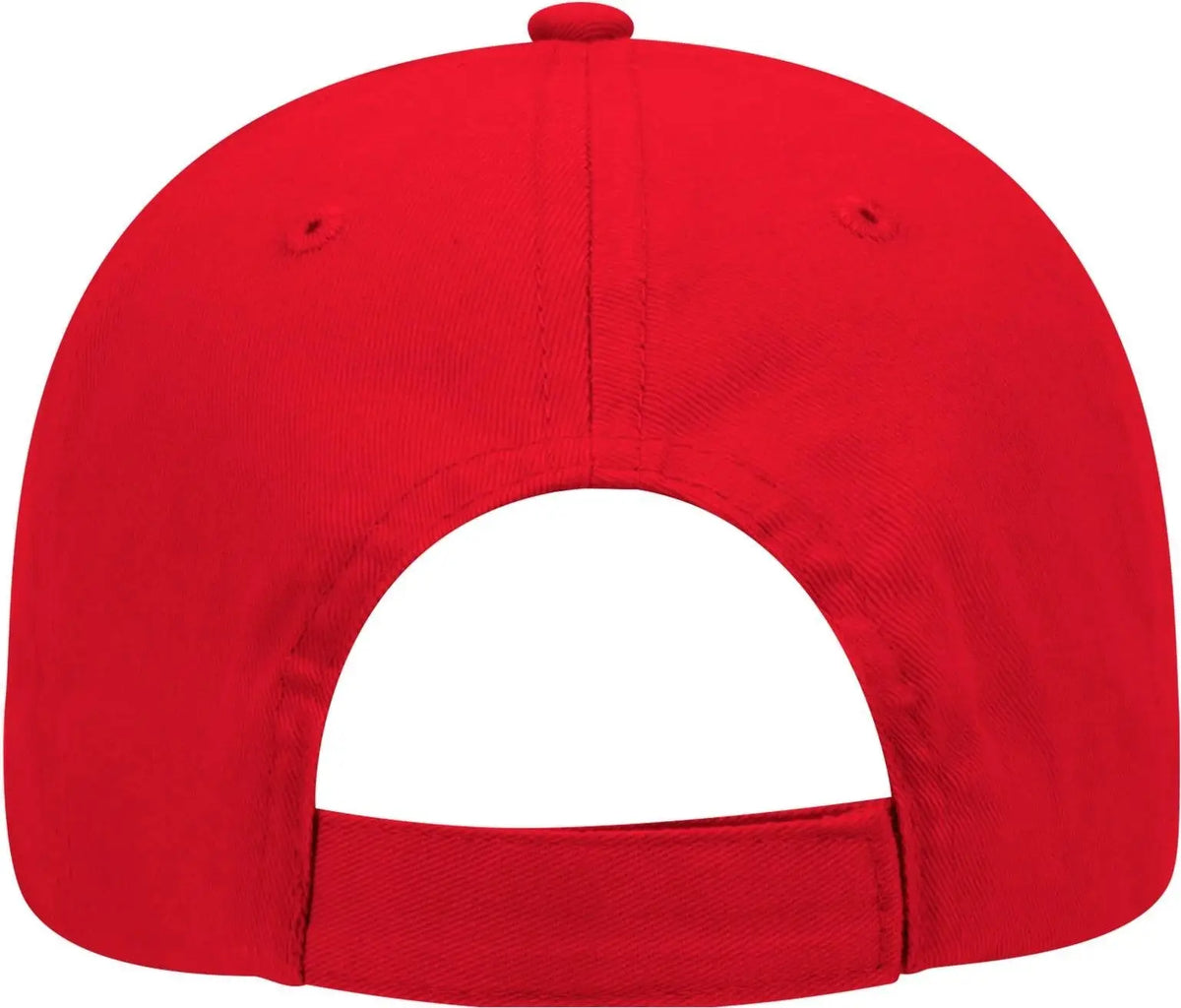Otto 19-503 6 Panel Low Profile Baseball Cap - Red