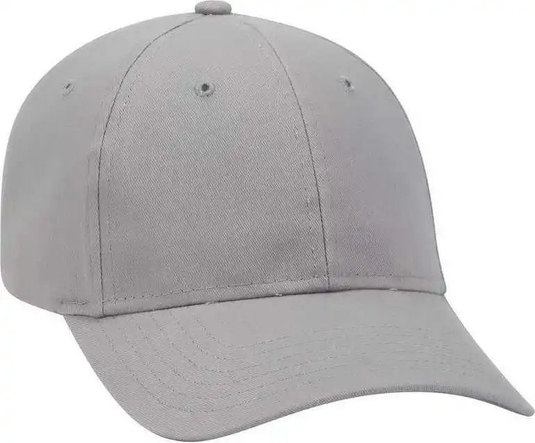 Otto 19-503 Brushed Cotton Twill Low Profile Pro Style Cap with Full Buckram - Gray - one Size Fits Most