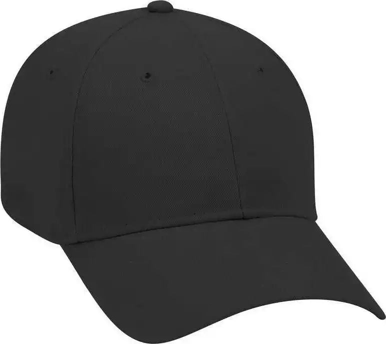 Otto 19 503 Brushed Cotton Twill Low Profile Pro Style Cap with Full Buckram Black / one Size Fits Most