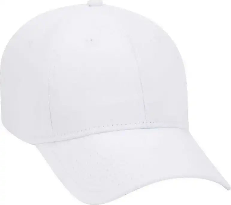 Otto 19-503 Brushed Cotton Twill Low Profile Pro Style Cap with Full Buckram - White - one Size Fits Most