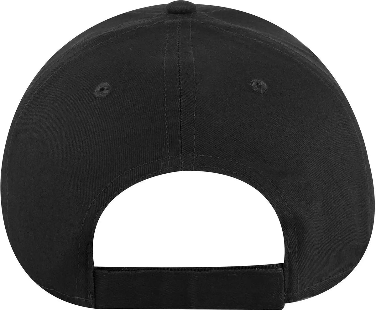 Otto 19-536 6 Panel Low Profile Baseball Cap - Black - 1/2’’ - 7 5/8’’