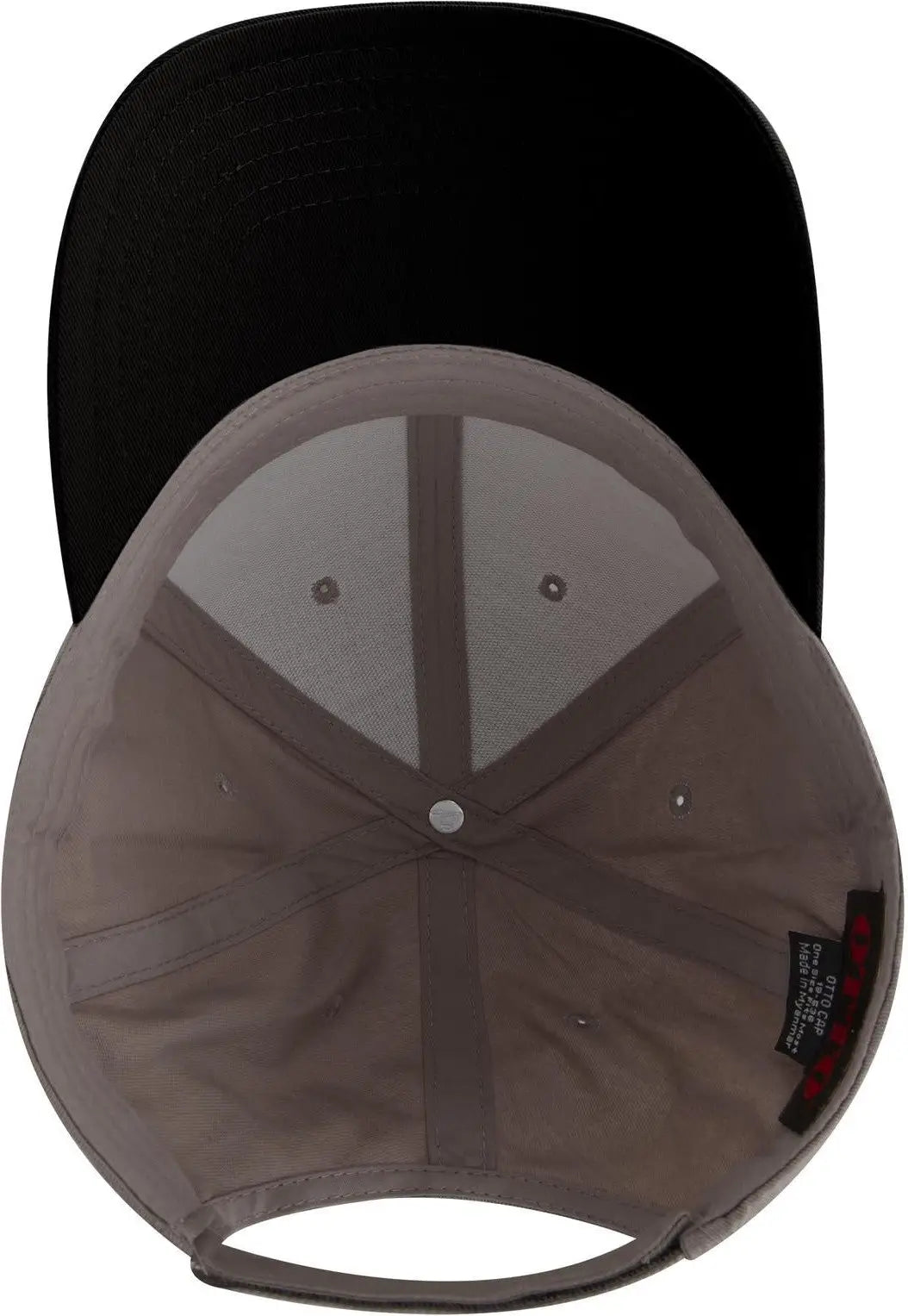 Otto 19-536 6 Panel Low Profile Baseball Cap - Blk/gry/gry