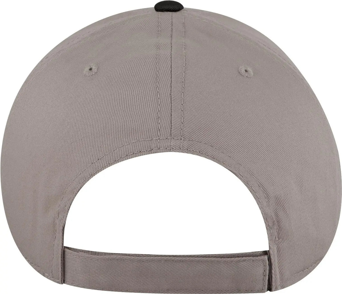 Otto 19-536 6 Panel Low Profile Baseball Cap - Blk/gry/gry