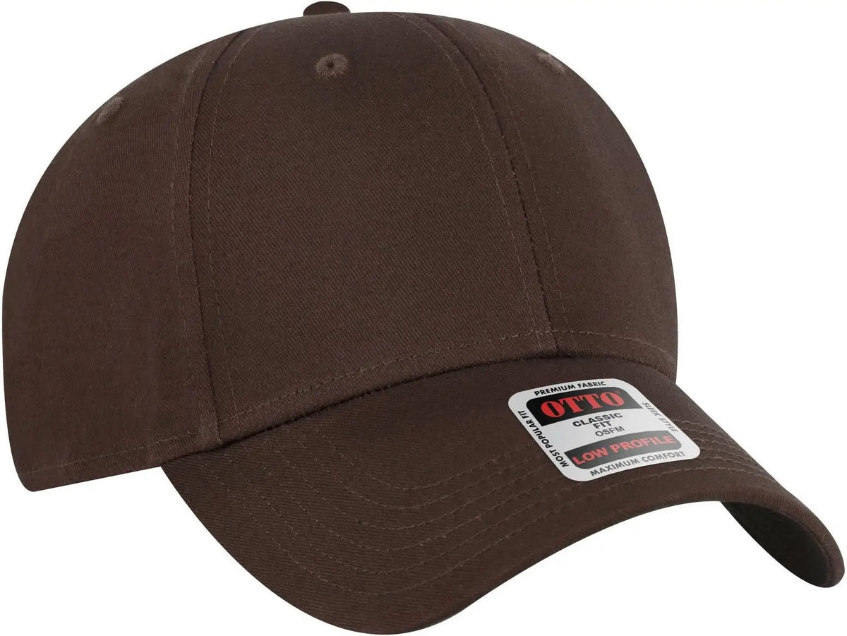Otto 19-536 6 Panel Low Profile Baseball Cap - Brown - 1/2’’ - 7 5/8’’