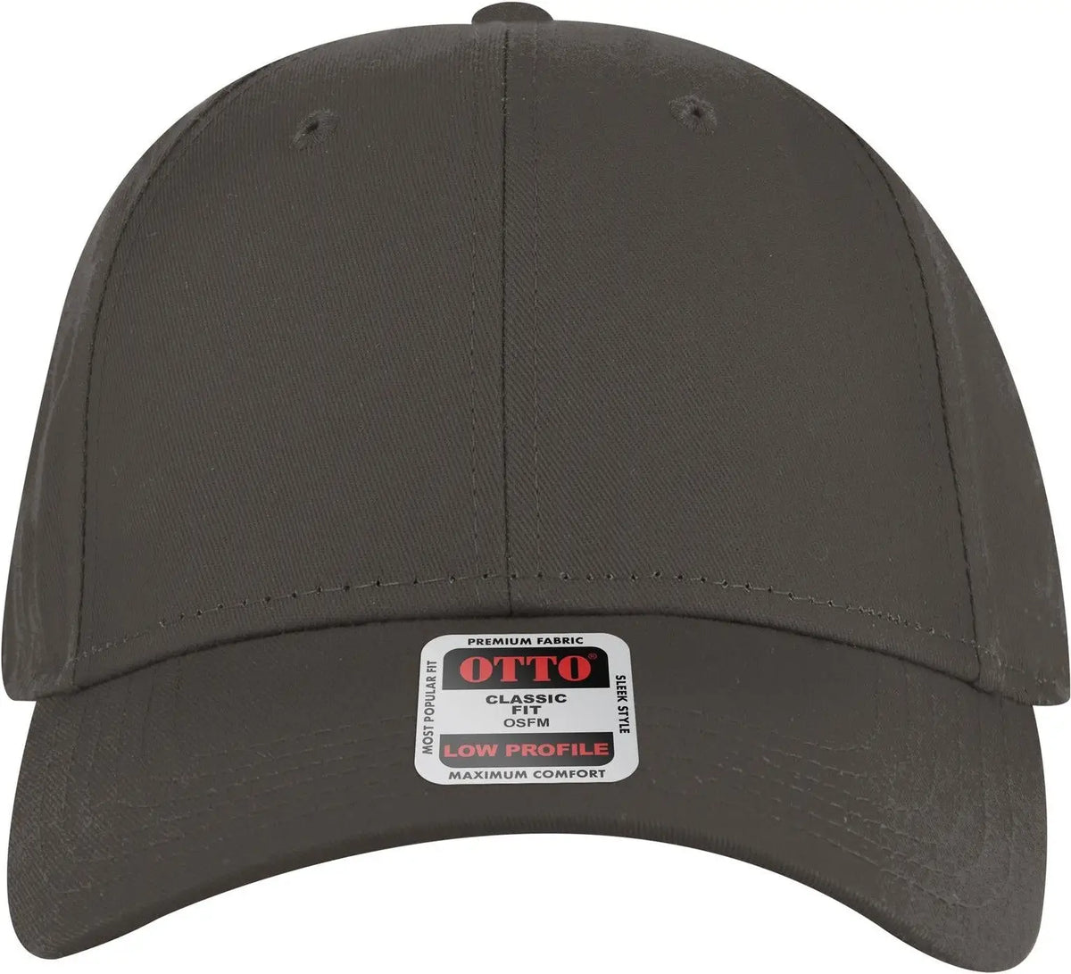 Otto 19-536 6 Panel Low Profile Baseball Cap - Char. Gray - 1/2’’ - 7 5/8’’