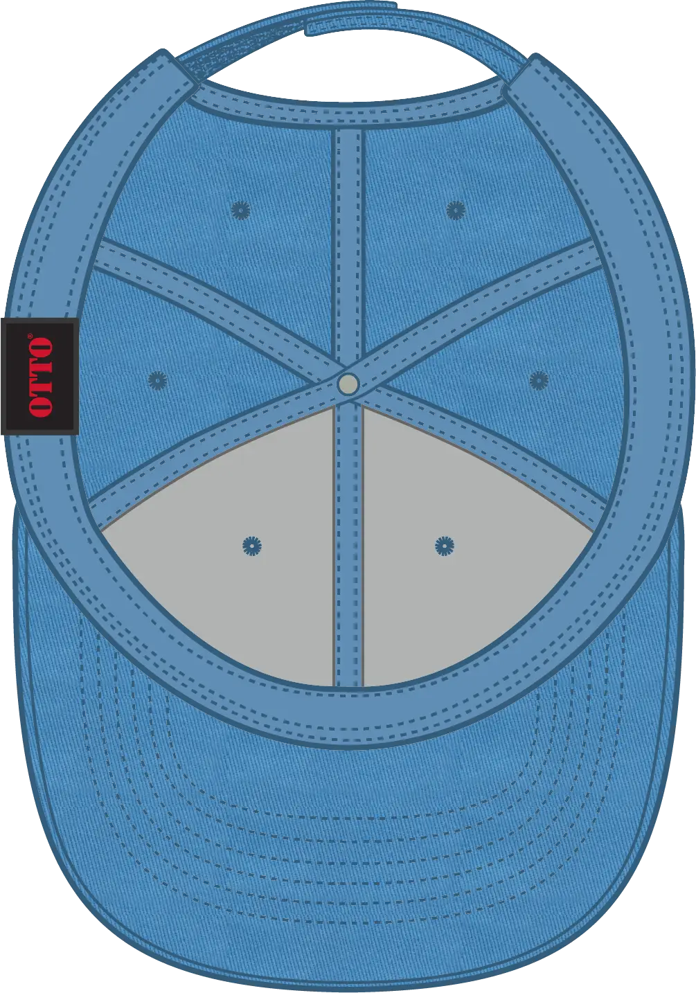 Otto 19-536 6 Panel Low Profile Baseball Cap - Col. Blue - 1/2’’ - 7 5/8’’