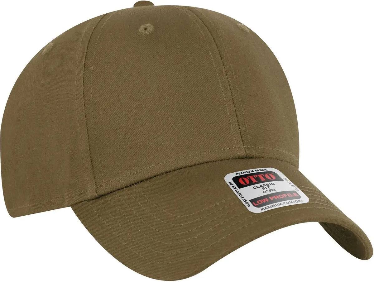 Otto 19-536 6 Panel Low Profile Baseball Cap - Coyote Brown - 1/2’’ - 7 5/8’’