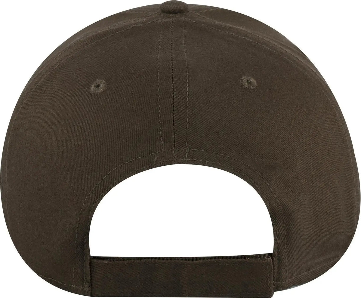 Otto 19-536 6 Panel Low Profile Baseball Cap - Dk. Brown - 1/2’’ - 7 5/8’’