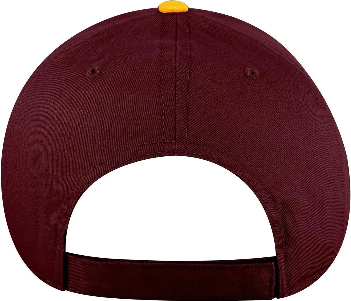 Otto 19-536 6 Panel Low Profile Baseball Cap - Gld/burg.marn/burg.marn - 1/2’’ - 7 5/8’’