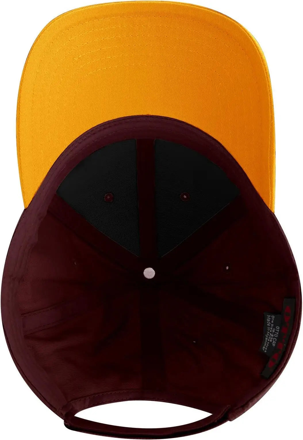 Otto 19-536 6 Panel Low Profile Baseball Cap - Gld/burg.marn/burg.marn - 1/2’’ - 7 5/8’’