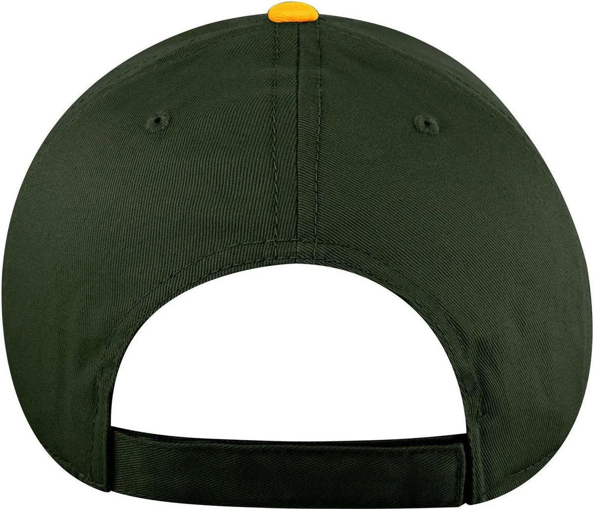 Otto 19-536 6 Panel Low Profile Baseball Cap - Gld/dk.grn/dk.grn - 1/2’’ - 7 5/8’’