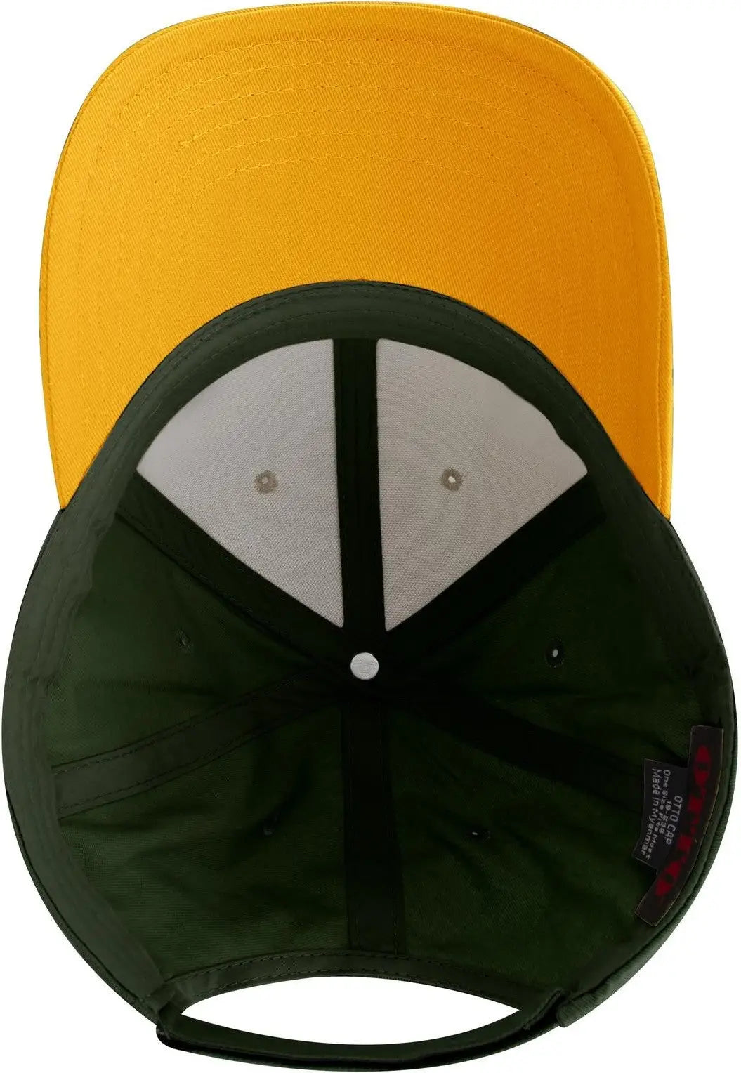 Otto 19-536 6 Panel Low Profile Baseball Cap - Gld/dk.grn/dk.grn