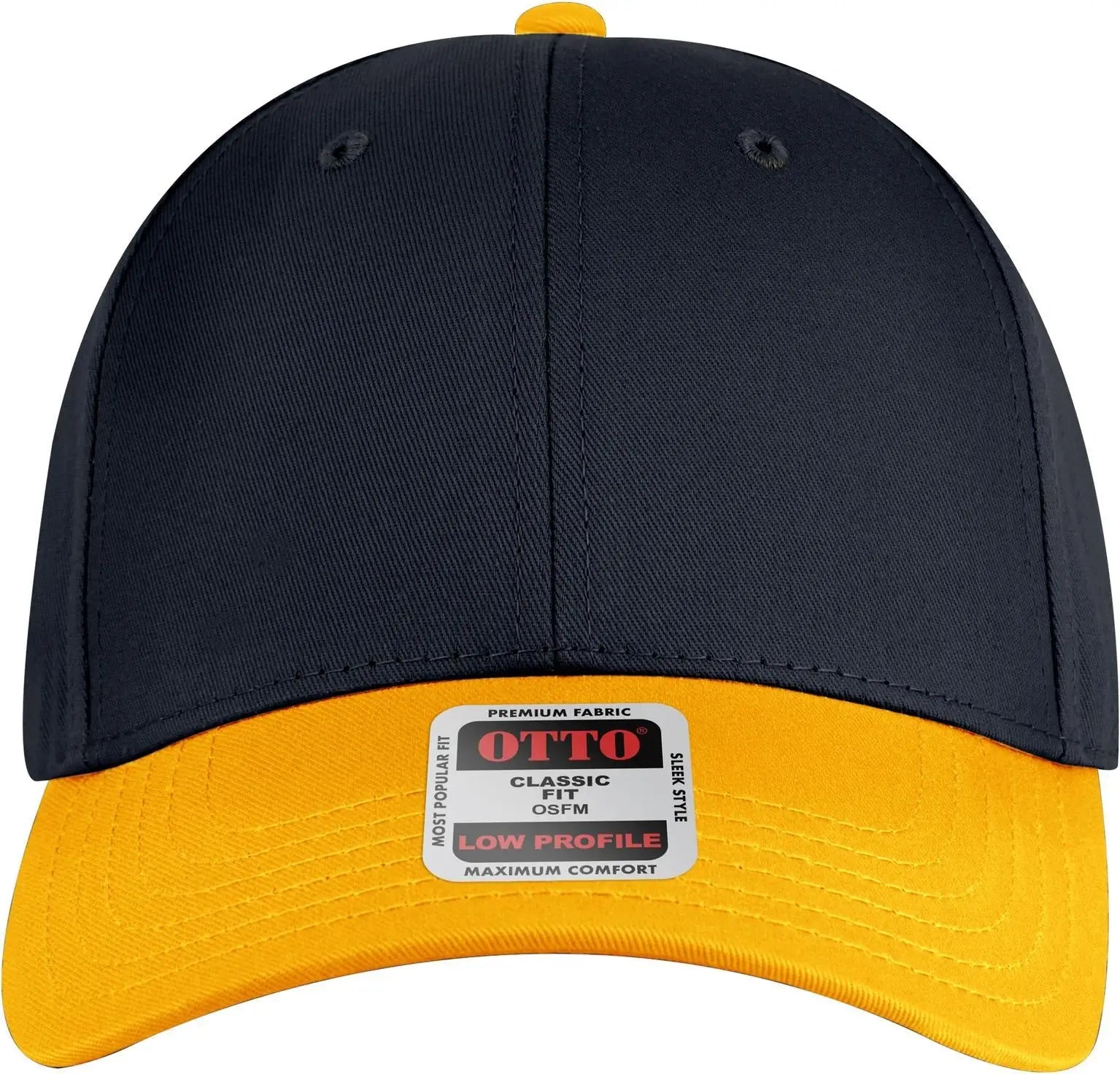 Otto 19-536 6 Panel Low Profile Baseball Cap - Gld/nvy/nvy - 1/2’’ - 7 5/8’’