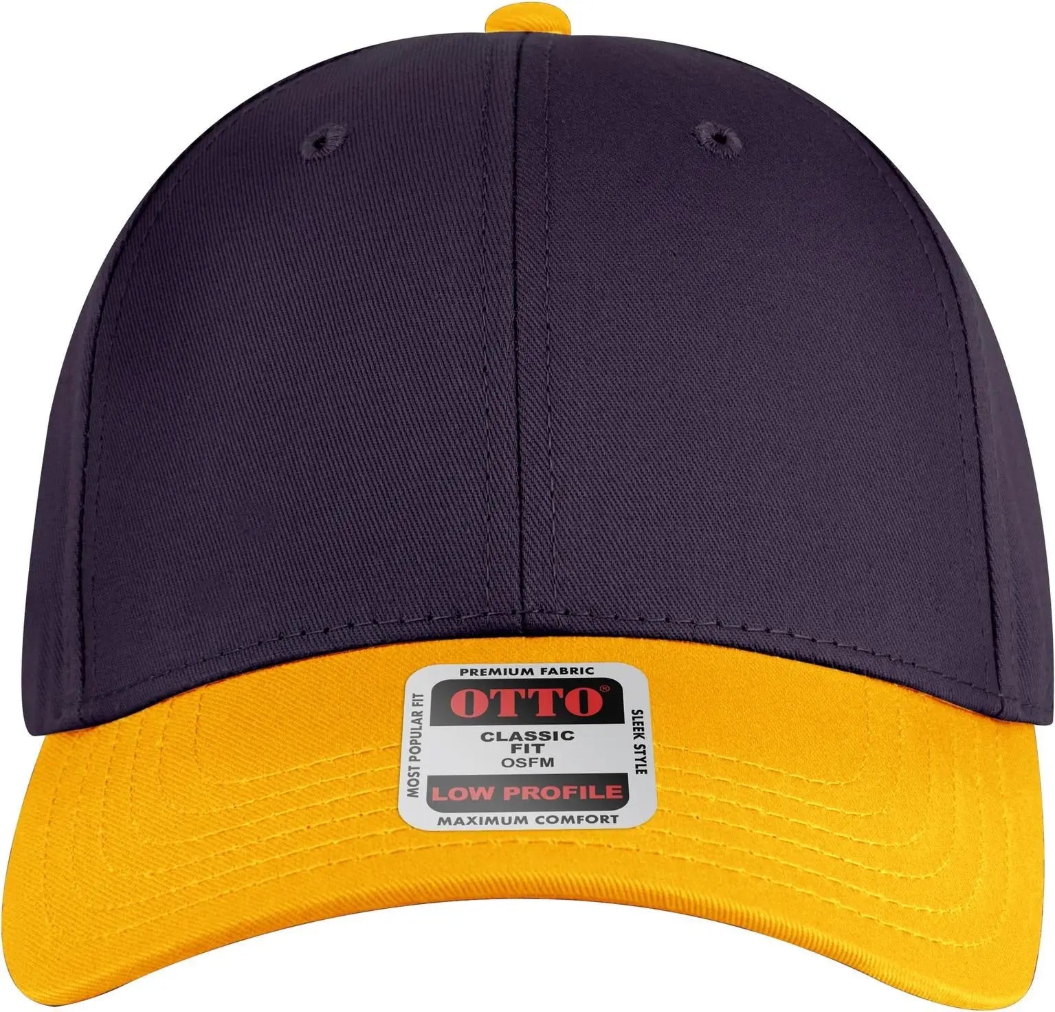 Otto 19-536 6 Panel Low Profile Baseball Cap - Gld/pur/pur