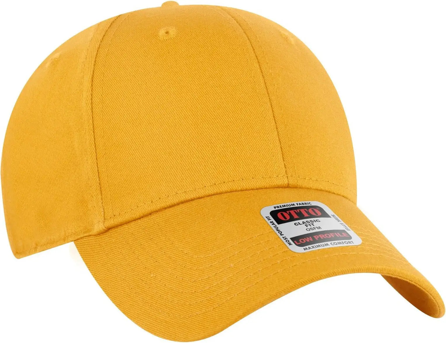 Otto 19-536 6 Panel Low Profile Baseball Cap - Gold - 1/2’’ - 7 5/8’’