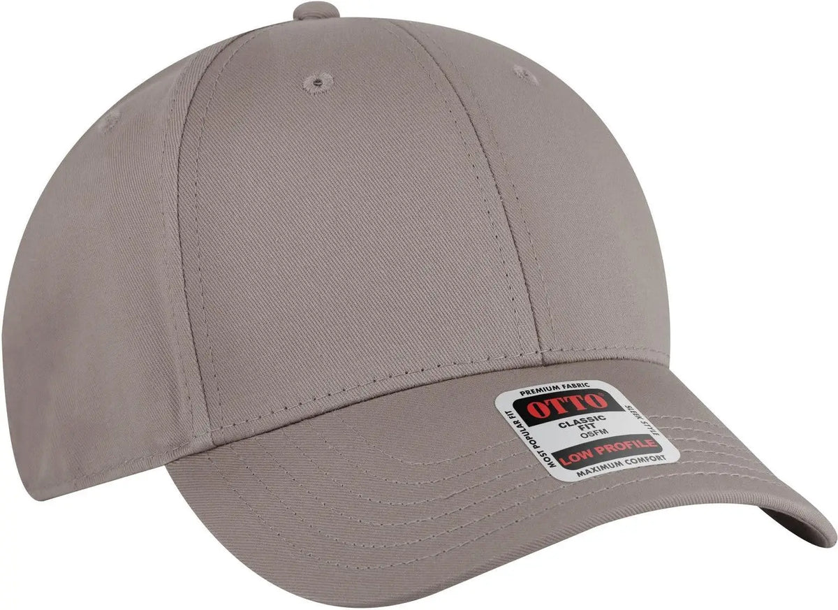 Otto 19-536 6 Panel Low Profile Baseball Cap - Gray - 1/2’’ - 7 5/8’’