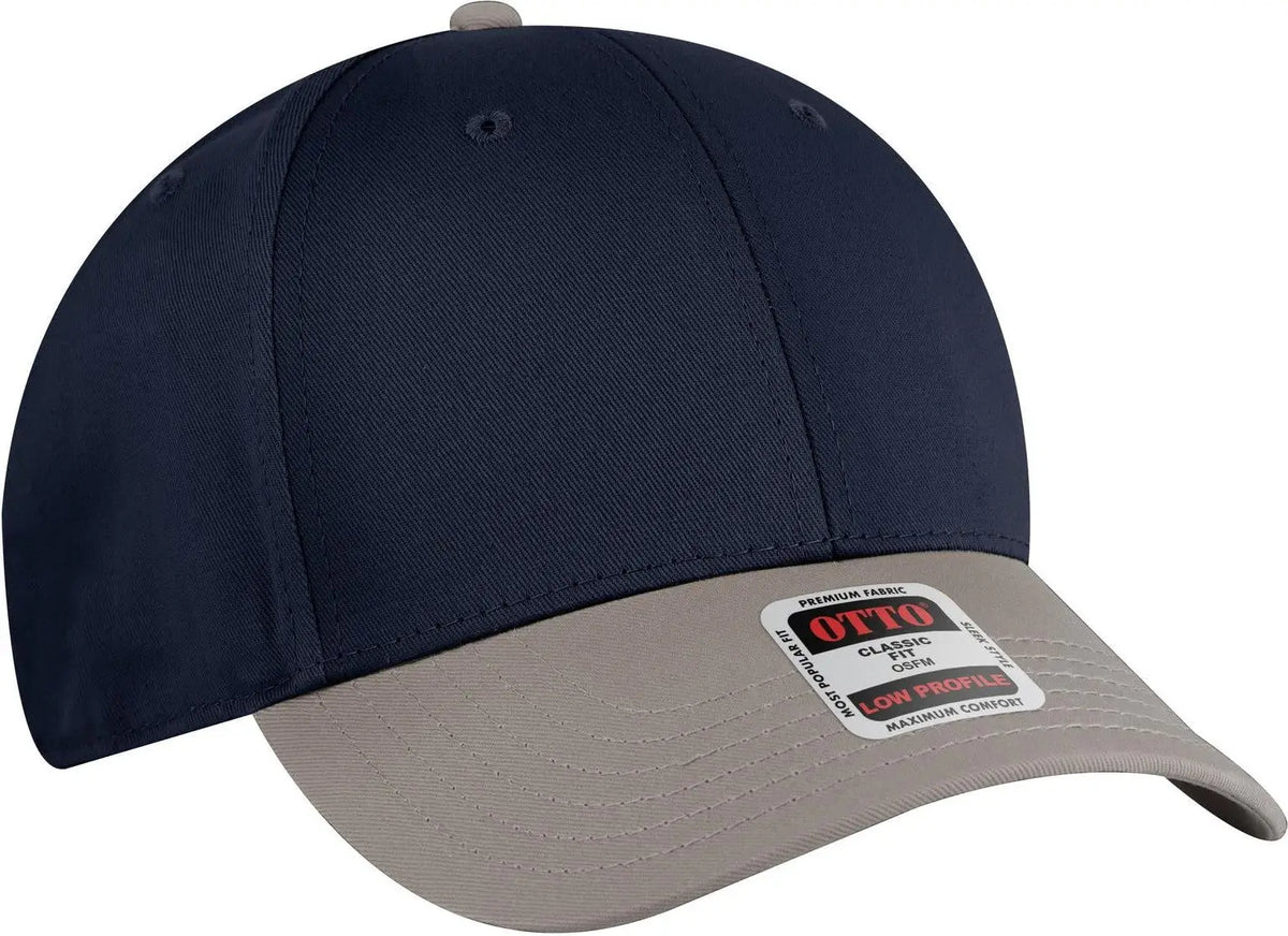 Otto 19-536 6 Panel Low Profile Baseball Cap - Gry/nvy/nvy