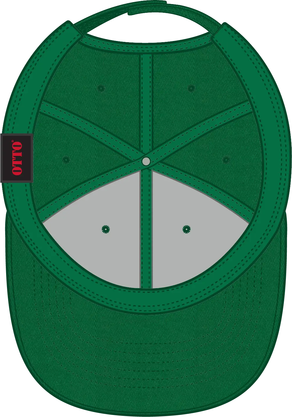 Otto 19-536 6 Panel Low Profile Baseball Cap - Kelly - 1/2’’ - 7 5/8’’