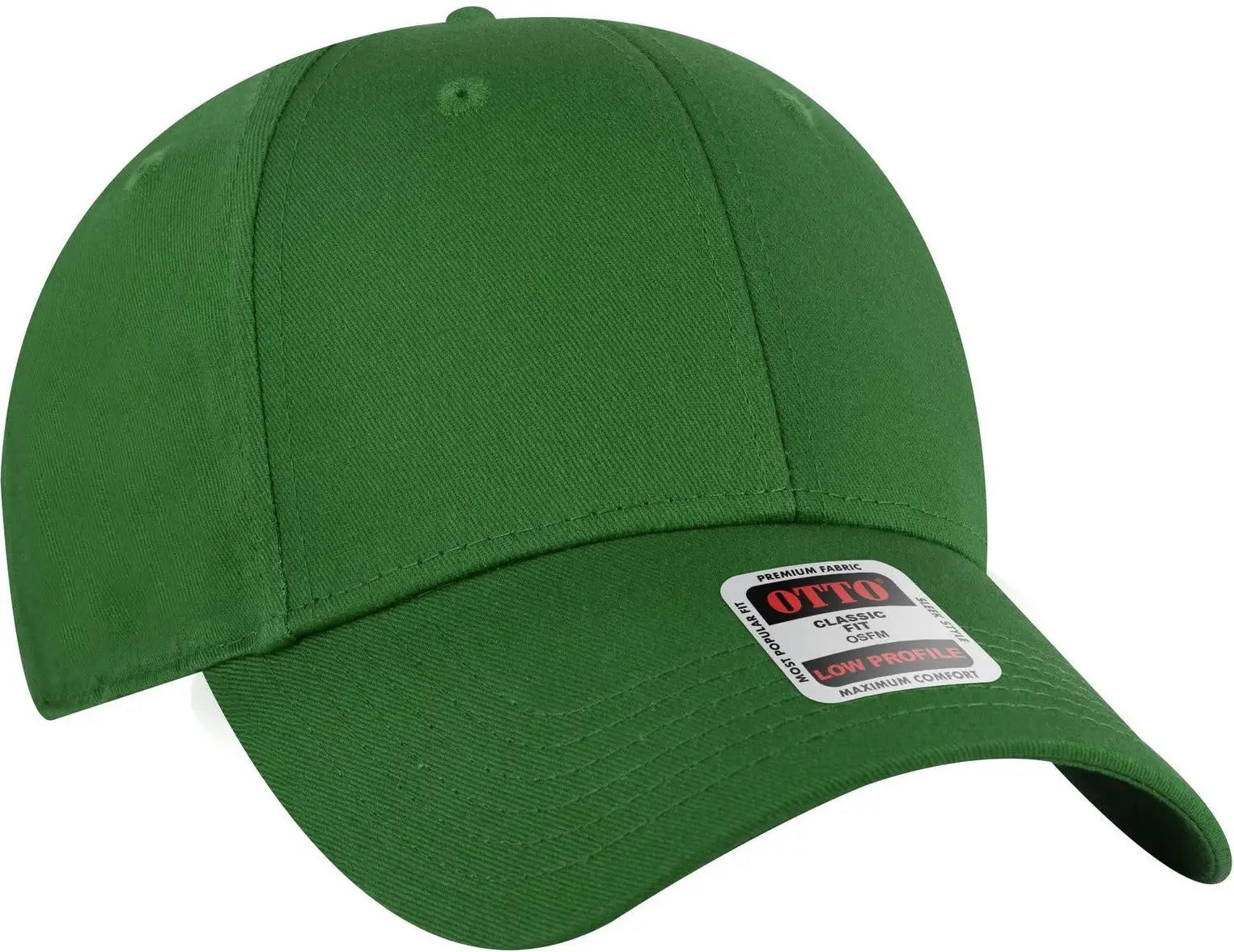 Otto 19-536 6 Panel Low Profile Baseball Cap - Kelly - 1/2’’ - 7 5/8’’