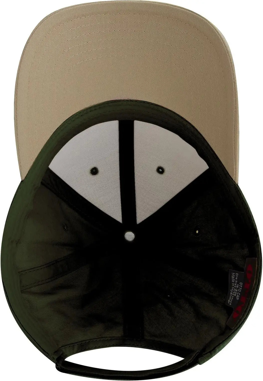 Otto 19-536 6 Panel Low Profile Baseball Cap - Kha/dk.grn/dk.grn - 1/2’’ - 7 5/8’’