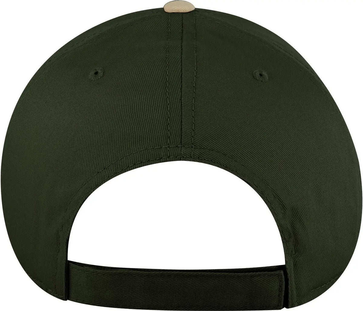 Otto 19-536 6 Panel Low Profile Baseball Cap - Kha/dk.grn/dk.grn - 1/2’’ - 7 5/8’’