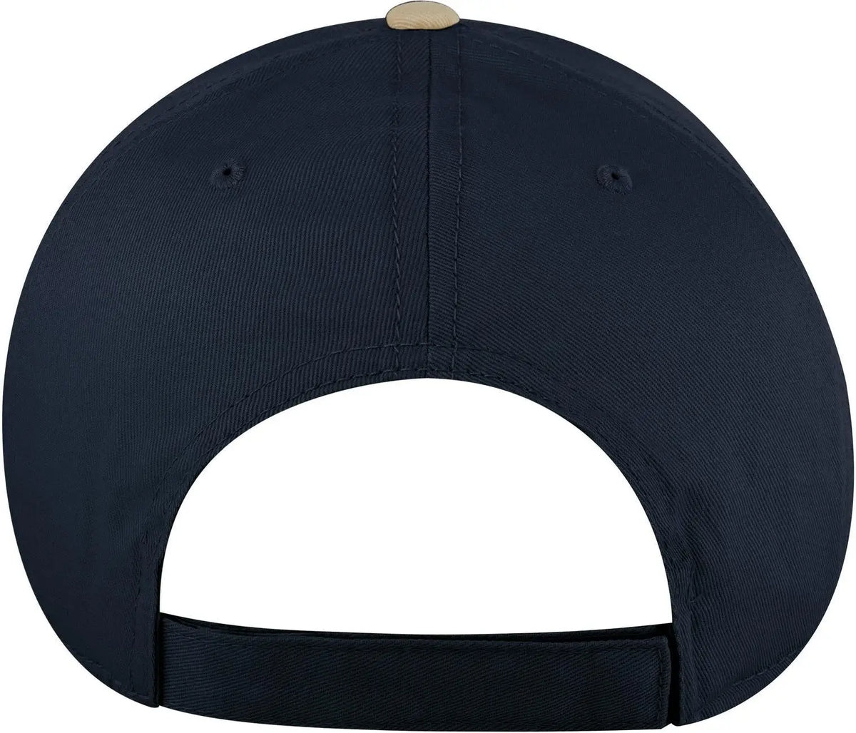 Otto 19-536 6 Panel Low Profile Baseball Cap - Kha/nvy/nvy - 1/2’’ - 7 5/8’’
