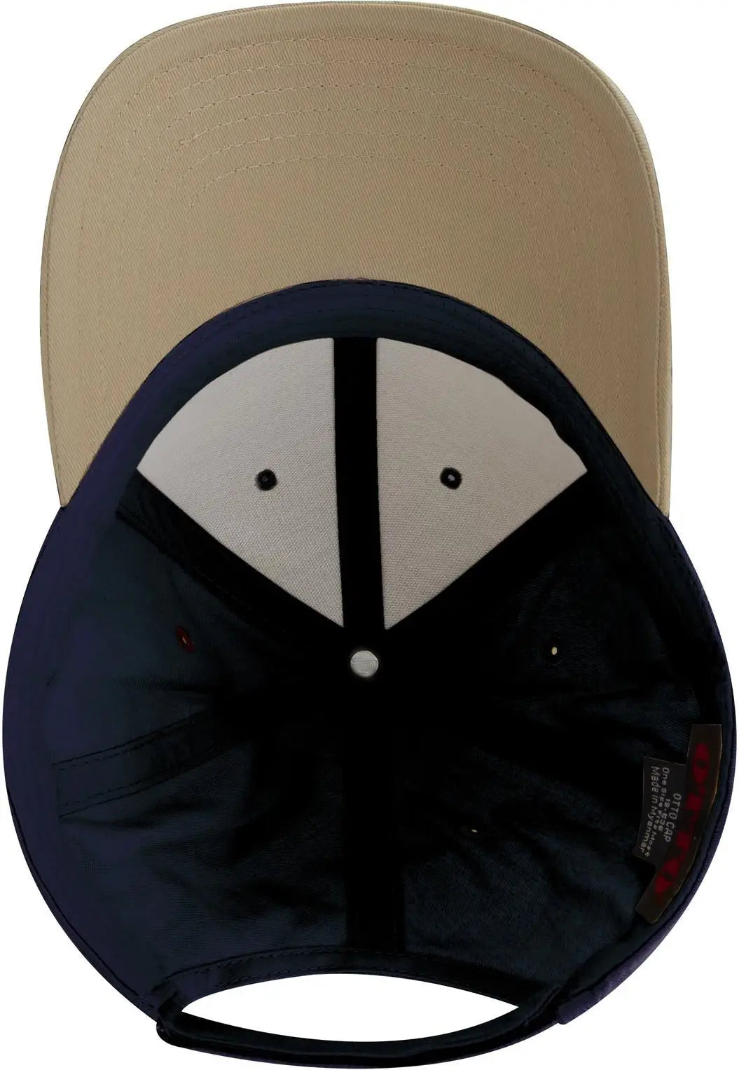 Otto 19-536 6 Panel Low Profile Baseball Cap - Kha/nvy/nvy - 1/2’’ - 7 5/8’’