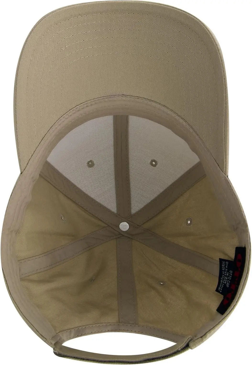 Otto 19-536 6 Panel Low Profile Baseball Cap - Khaki - 1/2’’ - 7 5/8’’