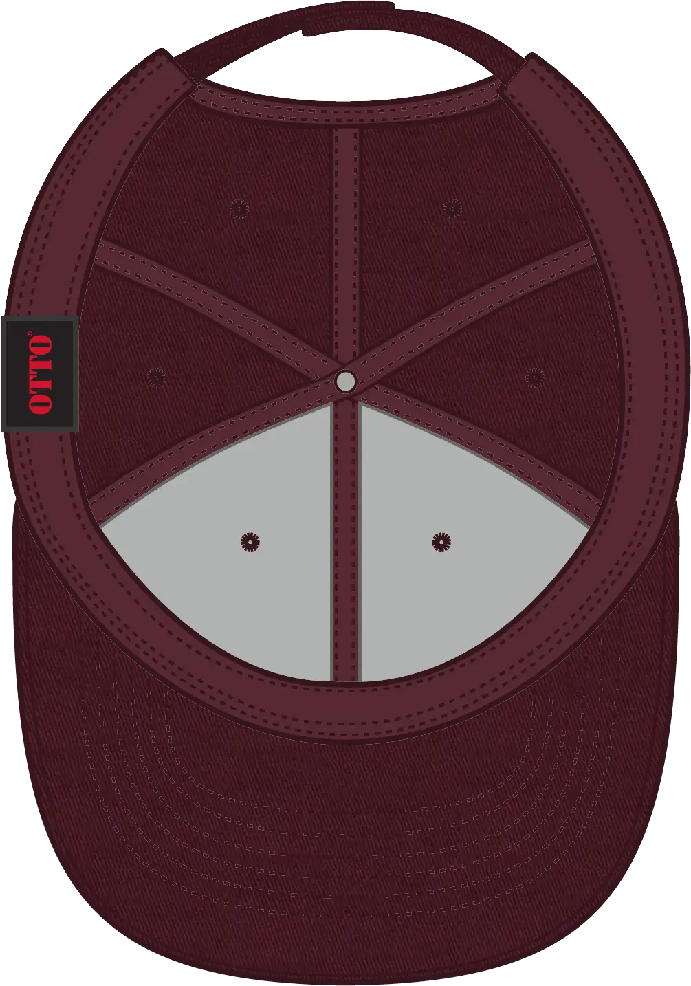 Otto 19-536 6 Panel Low Profile Baseball Cap - Maroon - 1/2’’ - 7 5/8’’